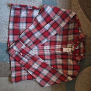 GAP Red Plaid Button Down Shirt for Kids